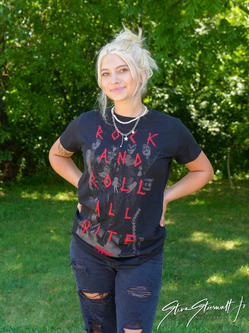 Rock and Roll All Nite Hotter Womens Tshirt