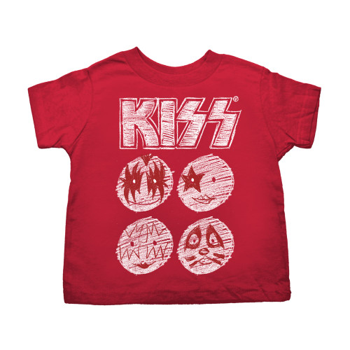 KISS Red Sketch Toddler Tshirt