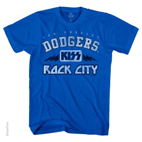 KISS Los Angeles Dodgers Rock City Tshirt