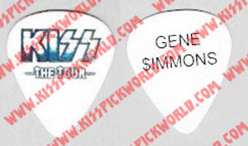 KISS the Tour Printed Name Guitar Pick Gene Simmons KISS the Tour Printed Name Guitar Pick Gene Simmons