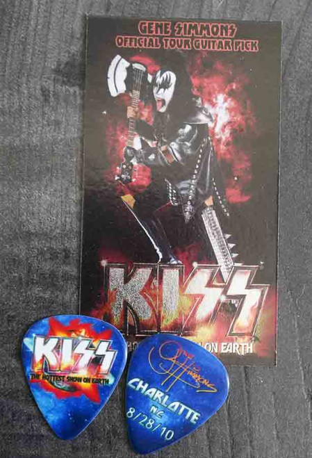KISS Hottest Show on Earth Charlotte 082810 Gene Simmons Guitar Pick