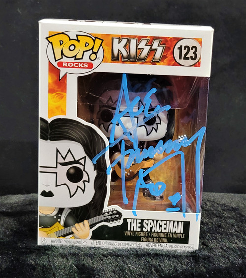 ACE FREHLEY FUNKO POP THE SPACEMAN KISS #123 SIGNED in DARK BLUE