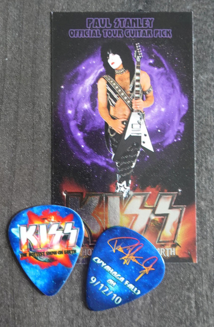 KISS Hottest Show on Earth Cuyahoga Falls 091210 Paul Stanley Guitar Pick