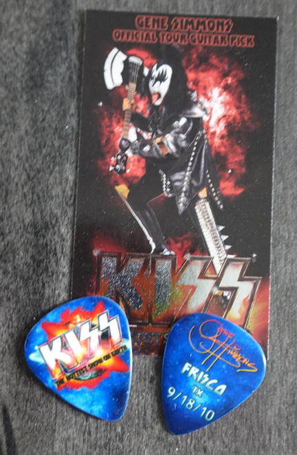 KISS Hottest Show on Earth Frisco 091810 Gene Simmons Guitar Pick