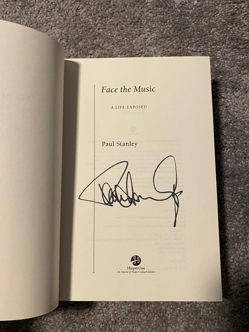 Signed Black Paul Stanley Face the Music Hardcover Book Signed Black Paul Stanley Face the Music Hardcover Book