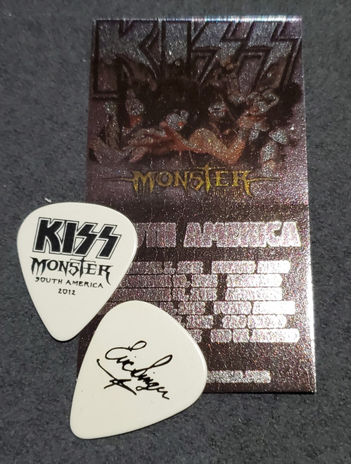 KISS Monster Tour South America Black Logo Eric Singer Guitar Pick KISS Monster Tour South America Black Logo Eric Singer Guitar Pick
