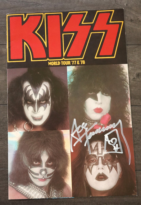 KISS World Tour 77 & 78 Tourbook Signed by Ace Frehley