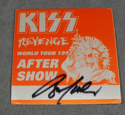 Bruce Kulick Signed Revenge After Show Orange Pass