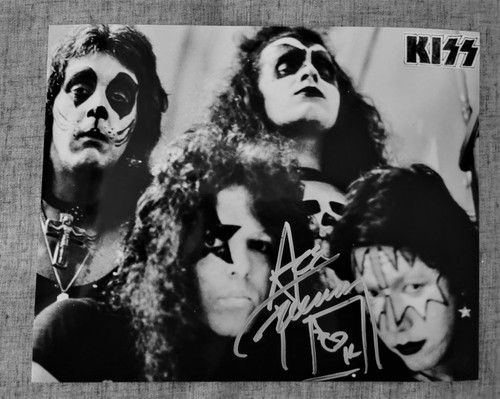 Ace Frehley Signed KISS First Makeup Group Photo Ace Frehley Signed KISS First Makeup Group Photo