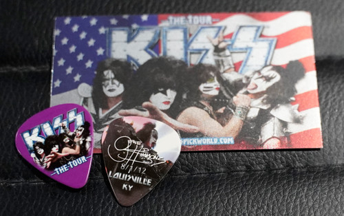 KISS 080112 Louisville Gene Simmons Guitar Pick The Tour 