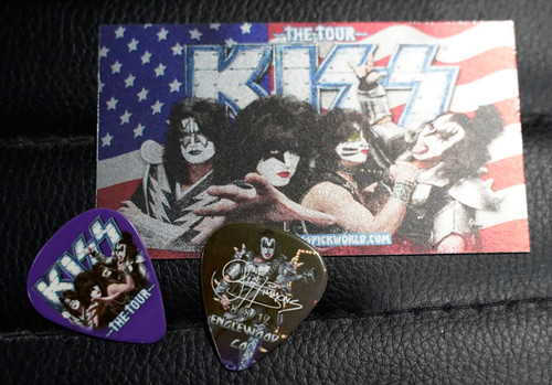 KISS 080812 Englewood Gene Simmons Guitar Pick The Tour 