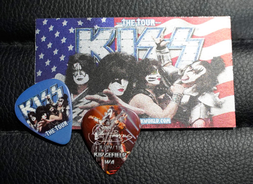 KISS 081912 Ridgefield Gene Simmons Guitar Pick The Tour