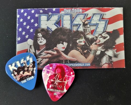 KISS 090112 Noblesville Paul Stanley Guitar Pick The Tour  KISS 090112 Noblesville Paul Stanley Guitar Pick The Tour