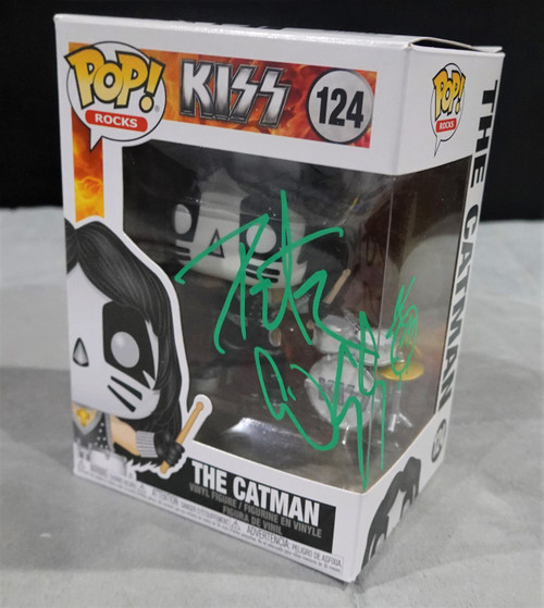 Peter Criss FUNKO POP THE CATMAN KISS #124 SIGNED in GREEN