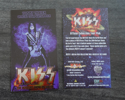 Tommy Thayer Hottest Show On Earth Tour Guitar Pick Collectible Card Version 2