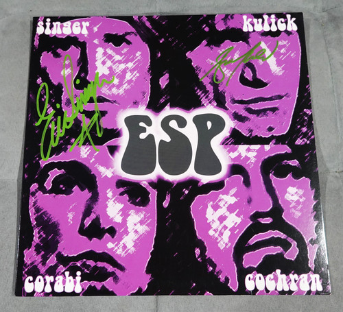 ESP LP Green Vinyl SIGNED by Eric Singer and Bruce Kulick