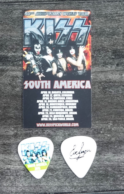 KISS South America 40th Common Color Guitar Pick Eric Singer Tour