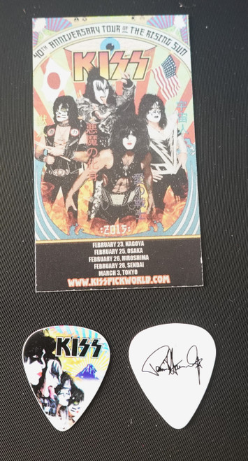 KISS 40th Anniversary Japan Mt. Fuji Guitar Pick Paul Stanley