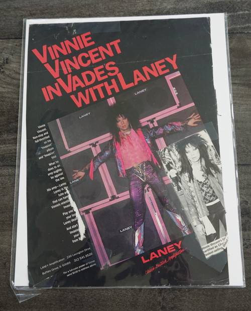 Vinnie Vincent Invades with Laney Magazine Ad