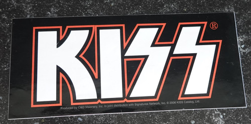 KISS White Logo Sticker