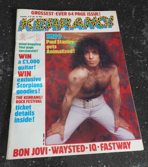 Kerrang 1984 Paul Stanley Magazine
