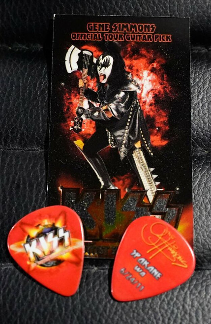 062411 Spokane Gene Simmons Guitar Pick Hottest Show On Earth Tour