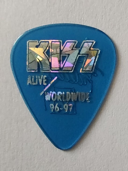 Ace Frehley Clear Blue Prism Alive Worldwide Guitar Pick