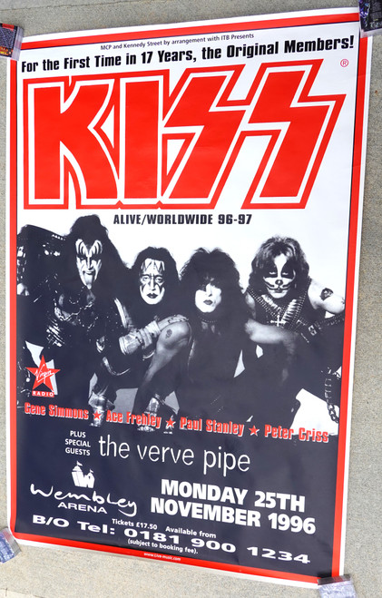 1996 KISS Reunion Wembley Arena Subway Poster