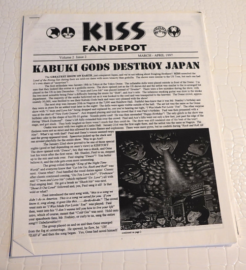 KISS Fan Depot Volume 2 Issue 2 March 1997