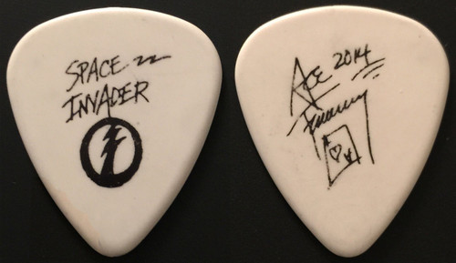 Ace Frehley Space Invader White Guitar Pick