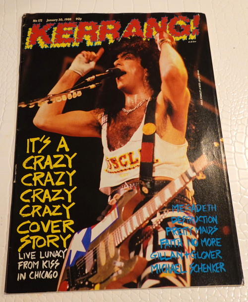 Kerrang Magazine January 1988 Number 172 Paul Stanley