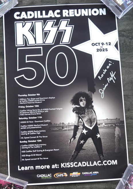 KISS50 Cadillac Reunion Week Poster Signed by Jim Neff