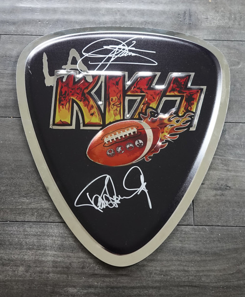 LA KISS Gene Simmons and Paul Stanley Signed Wall Plaque