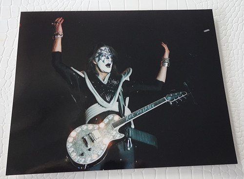 Ace Frehley KISS 1998 New York Groove Light Up Guitar Live Photo