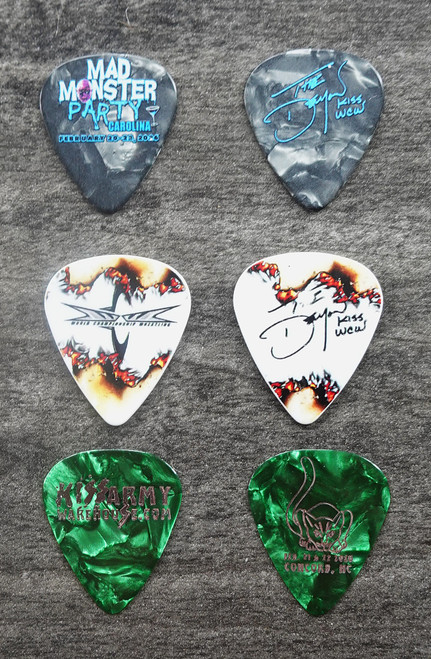 Dale Torborg Demon Wrestler Mad Monster & Burnt WCW Guitar Pick Set