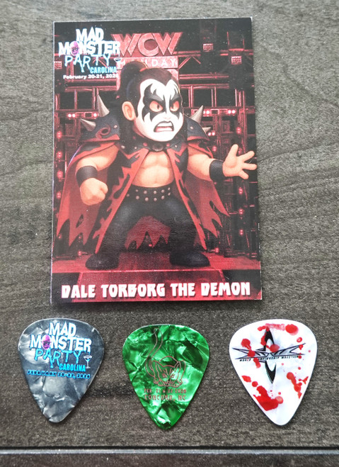 Dale Torborg Demon Wrestler Mad Monster Promo Card Mad Monster & Guitar Pick Set