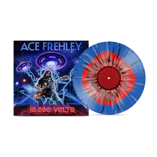 Ace Frehley 10,000 Volts Blue/Red With Silver/Black Splatter Vinyl LP
