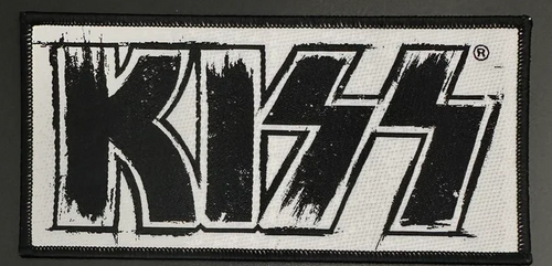 KISS Black White Logo Woven Patch