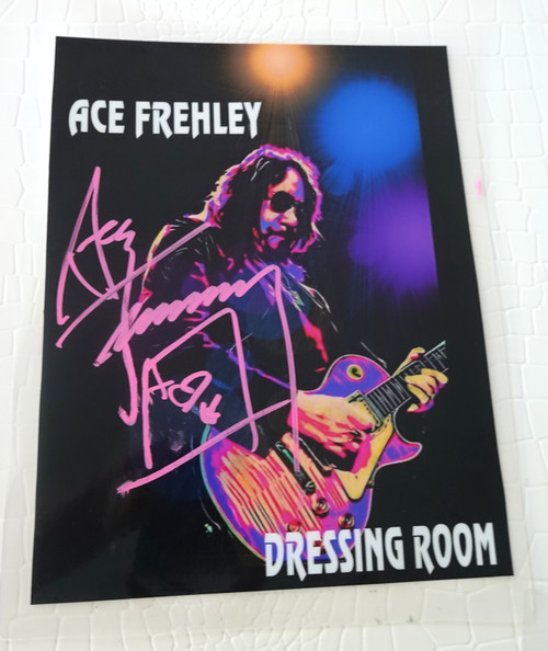 Ace Frehley SIGNED Abstract Live Dressing Room Sign