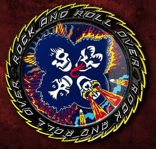Rock and Roll Over Skulls Enamel Pin 
