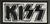 KISS Black White Logo Woven Patch