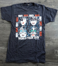 KISS Dynasty World Tour 1979 Security Aucoin Niocua Tshirt