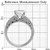 TK069 - High polished (no plating) Stainless Steel Ring with AAA Grade CZ  in Clear A874-TK069