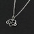 Admiration Heart And Infinity Rhodium Pendant With Chain F369-462982532