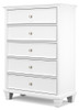 Fortman - Five Drawer Chest - White