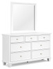 Fortman - Dresser And Mirror - White