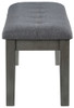 Hallanden - Large UPH Dining Room Bench - Black / Gray