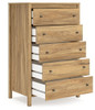 Bermacy - Five Drawer Chest - Light Brown