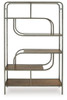 Jaddon - Bookcase - Brown / Antique Silver