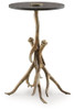 Lemkins - Accent Table - Black / Antique Gold Finish